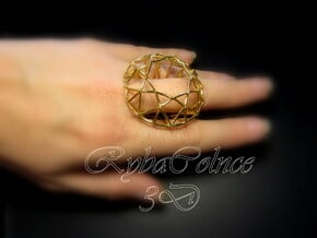 Ring The Diamond / размер 14HK 7US (17.7 мм) in Polished Bronze
