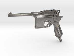 Mauser C96 Gun Paperweight in Polished Nickel Steel