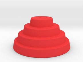 Devo Hat  38mm diameter miniature / NOT LIFE SIZE! in Red Processed Versatile Plastic