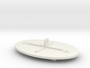 Maxbotix XL-MaxSonar-EZ Sensor Back Plate in White Natural Versatile Plastic