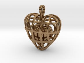 Touch Of The Heart Pendant in Natural Brass (Interlocking Parts)