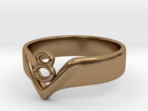 Ring3-size7 in Natural Brass