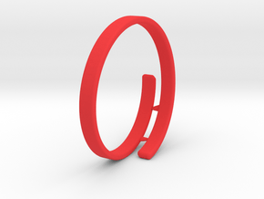 Bag Bracelet in Red Processed Versatile Plastic: Small