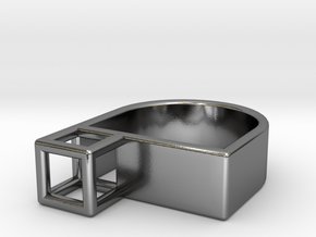 STRUCTURE Nº 4 RING in Polished Silver: 7 / 54