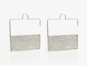 FLAT Nº 3 EARRINGS in Polished Silver