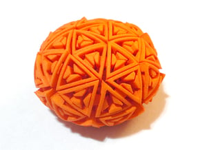 Soft-Boiled Geodesic (4.5cm) in Orange Processed Versatile Plastic