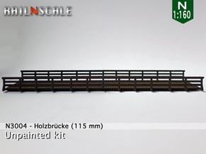 Autobrücke 115 mm (N 1:160 / TT 1:120) in White Natural Versatile Plastic