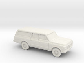 1/87 1971-72 Chevrolet Suburban in White Natural Versatile Plastic