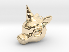 Unicorn Head in 14K Yellow Gold