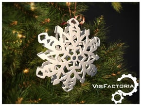 Crystal Christmas Snowflake in White Natural Versatile Plastic
