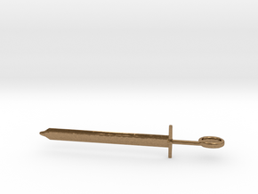 Sword Pendant in Natural Brass