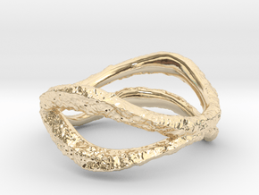 Dual Stone Ring in 14k Gold Plated Brass: 5 / 49