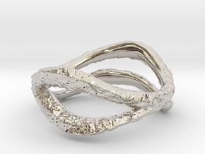 Dual Stone Ring in Rhodium Plated Brass: 5 / 49