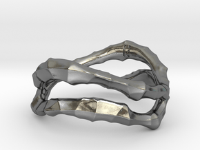 Dual Voronoi Ring in Polished Silver: 5 / 49