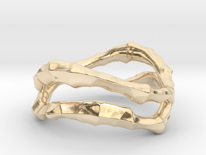 Dual Voronoi Ring in 14k Gold Plated Brass: 5 / 49