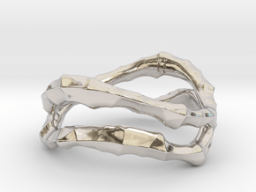 Dual Voronoi Ring in Rhodium Plated Brass: 5 / 49