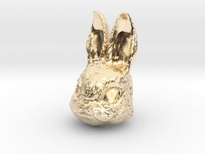 Rabbit Head in 14K Yellow Gold