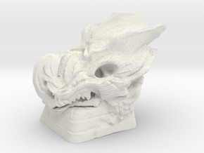 DragonSkull Keycap in White Natural Versatile Plastic