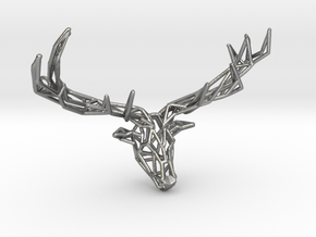 Untamed: The Deer Pendant in Natural Silver: Small