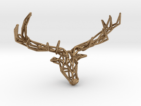 Untamed: The Deer Pendant in Natural Brass: Small