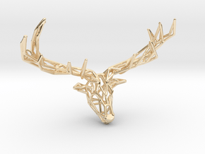 Untamed: The Deer Pendant in 14K Yellow Gold: Small