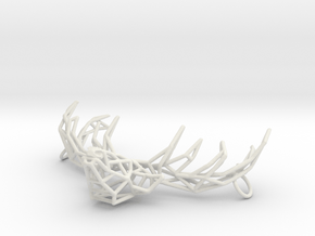 Untamed: The Deer Pendant in White Natural Versatile Plastic: Large