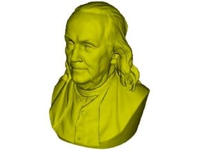 1/9 scale Benjamin Franklin bust in Tan Fine Detail Plastic