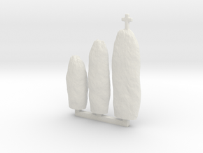 NPh01 Menhirs in White Natural Versatile Plastic