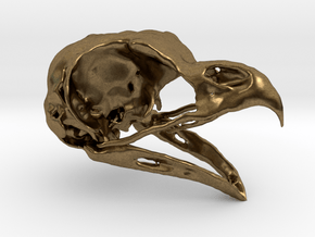 Great Horned Owl Skull in Natural Bronze