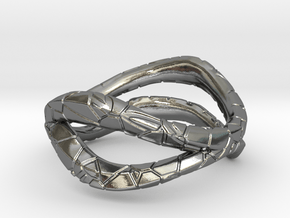Dual Modern Ring in Polished Silver: 5 / 49