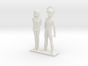 1/64 Racing Driver Couple in White Natural Versatile Plastic