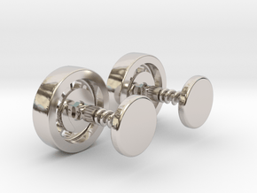 Formula 1 Wheel cufflinks in Rhodium Plated Brass