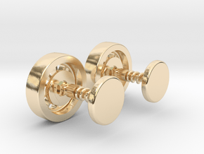 Formula 1 Wheel cufflinks in 14k Gold Plated Brass
