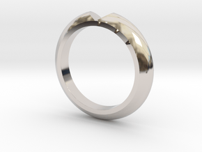 LOVE  in Rhodium Plated Brass: Extra Small