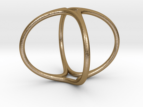 Ring The Hula Hoop II /size 6 US (16.5mm diameter) in Polished Gold Steel