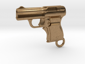 Schwarzlose Gun 1909 Keychain in Natural Brass