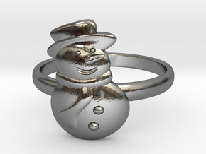 Snowman Ring in Polished Silver: 4.5 / 47.75