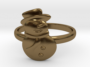 Snowman Ring in Polished Bronze: 4.5 / 47.75