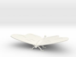 Butterfly Sculpture in White Natural Versatile Plastic