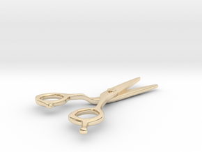 Hairdresser Scissors Pendant in 14k Gold Plated Brass