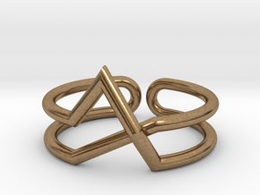 Continuous Geometric Ring  in Natural Brass: 6 / 51.5