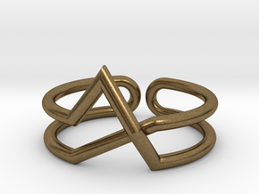 Continuous Geometric Ring  in Natural Bronze: 6 / 51.5