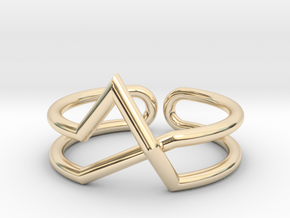 Continuous Geometric Ring  in 14K Yellow Gold: 6 / 51.5