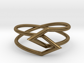 Interlocking Triangles Ring in Natural Bronze: 8 / 56.75