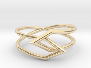 Interlocking Triangles Ring in 14K Yellow Gold: 8 / 56.75