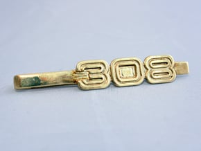TIE CLIP 308 in Polished Gold Steel