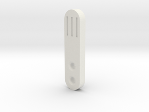 Small SCUF-Style Paddle for Playstation/Xbox in White Natural Versatile Plastic
