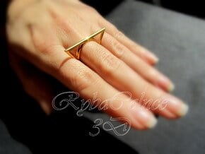 Ring The triangle II/ size 6 US (16.5 mm) in Polished Bronze