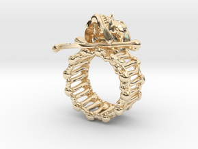 Skull ring in 14K Yellow Gold