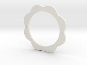 FLOWER POWER Pendant for Necklace or Bracelet in White Natural Versatile Plastic: Large
